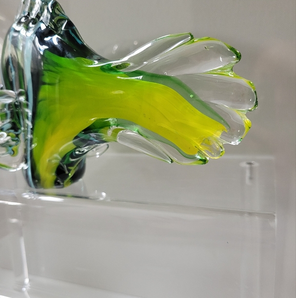 Fifth avenue crystal L.T.D Blown glass green fish - Picture 4 of 9